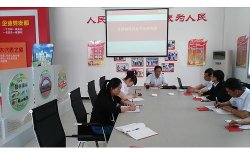 市場監(jiān)督管理局調研員，我司黨建輔導員趙紅星書記前來指導我司“兩學一做”黨員學習工作